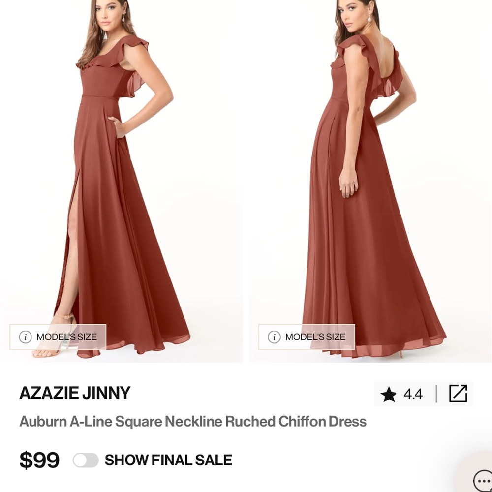 Azazie Auburn A-Line Maxi Dress